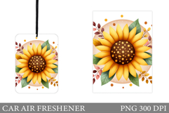 Sunflowers Car Air Freshener. Summer Car Air Freshener Product Image 1