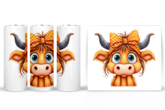 Cute Cow Tumbler Design. Funny Cow Tumbler Sublimation Product Image 2