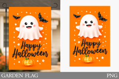 Ghost Garden Flag Sublimation. Halloween Garden Flag Design Product Image 1