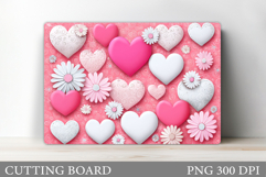 Hearts Cutting Board Design. Hearts Kitchen Cutting Board Product Image 1