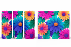 Floral Tumbler Design. Flowers Tumbler Sublimation Product Image 2