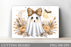 Ghost Cutting Board Sublimation. Halloween Cutting Board Product Image 1
