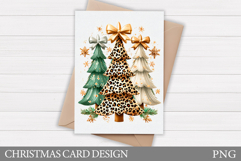 Christmas Card Printable. Christmas Tree Card Design Product Image 1