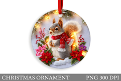 Cute Squirrel Christmas Ornament. Christmas Ornament Design Product Image 1