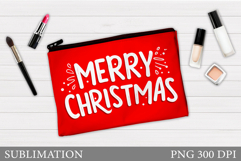 Merry Christmas Cosmetics Bag. Christmas Tree Makeup Bag Product Image 1