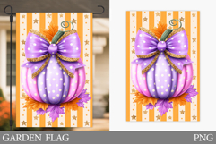 Pumpkin Garden Flag Design. Fall Garden Flag Sublimation Product Image 1
