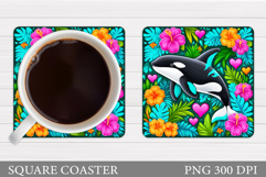 Killer Whale Coaster Design. Killer Whale Sublimation Product Image 1