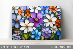 Wildflowers Cutting Board. Flowers Cutting Board Sublimation Product Image 1