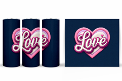 Heart Tumbler Design. Valentine Tumbler Wrap Sublimation Product Image 2
