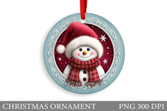 Snowman Christmas Ornament. Snowman Sublimation Product Image 1