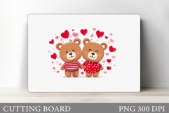 Valentines Bear Cutting Board. Valentines Cutting Board Product Image 1