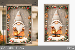 Christmas Gnome Garden Flag. Christmas Garden Flag Design Product Image 1