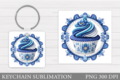 Cupcake Keychain Design. Cupcake Sublimation Product Image 1