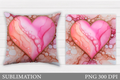 Heart Pillow Design. Valentines Pillow Sublimation Product Image 1