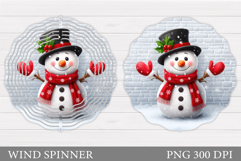 Cute Snowman Wind Spinner. Christmas Wind Spinner Design Product Image 1