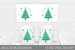 Christmas Tree Mug Sublimation. Christmas Tree Mug Design Product Image 1