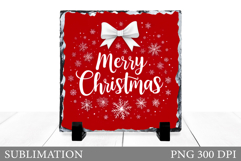 Merry Christmas Slate Design. Christmas Slate Sublimation Product Image 1