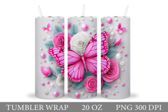 Butterfly Tumbler Sublimation. Butterfly Sublimation Product Image 1