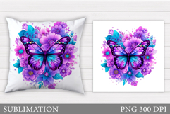 Butterfly Pillow Design. Butterfly Sublimation Product Image 1