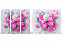 Butterfly Tumbler Sublimation. Butterfly Sublimation Product Image 2