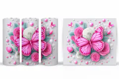 Butterfly Tumbler Sublimation. Butterfly Sublimation Product Image 2
