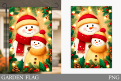 Cute Snowman Garden Flag. Christmas Garden Flag Design Product Image 1