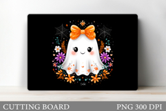 Cute Halloween Cutting Board. Cute Ghost Cutting Board Product Image 1