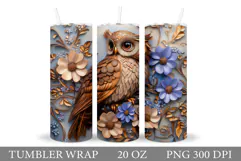 Owl Tumbler Sublimation. Owl Sublimation Product Image 1
