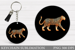 Leopard Keychain Design. Leopard Sublimation Product Image 1