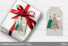 Christmas Gift Tag Design. Christmas Tree Gift Tag Printable Product Image 1