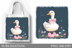 Cute Goose Tote Bag Design. Cute Goose Sublimation Product Image 1