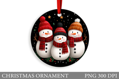 Snowman Christmas Ornament. Snowman Ornament Design Product Image 1