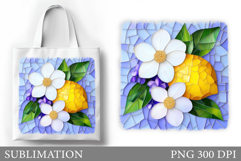 Lemons Tote Bag Design. Lemons Sublimation Product Image 1