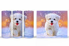 Christmas Dog Tumbler Design. Christmas Tumbler Sublimation Product Image 2