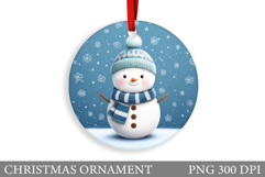 Cute Snowman Christmas Ornament. Christmas Ornament Design Product Image 1
