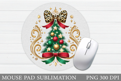 Christmas Tree Mouse Pad. Christmas Mouse Pad Sublimation Product Image 1
