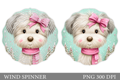 Christmas Dog Wind Spinner. Christmas Wind Spinner Design Product Image 1