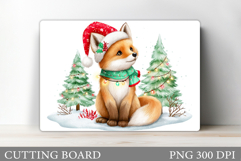 Christmas Fox Cutting Board. Christmas Cutting Board Design Product Image 1