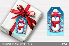 Christmas Penguin Gift Tag. Christmas Gift Tag Printable Product Image 1