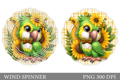 Cute Parrot Wind Spinner Design. Cute Parrot Sublimation Product Image 1