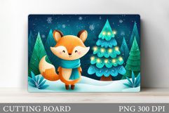 Christmas Fox Cutting Board. Christmas Cutting Board Design Product Image 1
