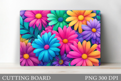 Flowers Cutting Board. Floral Cutting Board Sublimation Product Image 1