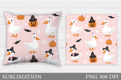 Halloween Goose Pillow Sublimation. Halloween Pillow Design Product Image 1