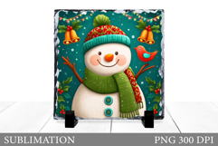 Snowman Slate Design. Cute Snowman Sublimation Product Image 1