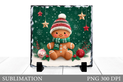 Cute Gingerbread Sublimation. Gingerbread Slate Design Product Image 1