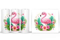 Flamingo Tumbler Design. Cute Flamingo Sublimation Product Image 2