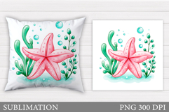 Starfish Pillow Sublimation. Starfish Sublimation Product Image 1