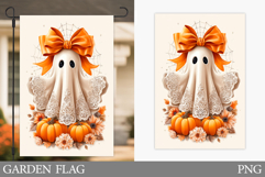 Ghost Garden Flag Design. Halloween Garden Flag Sublimation Product Image 1