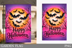Bat Garden Flag Sublimation. Halloween Garden Flag Design Product Image 1