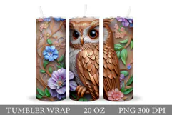 Owl Tumbler Sublimation. Owl Sublimation Product Image 1